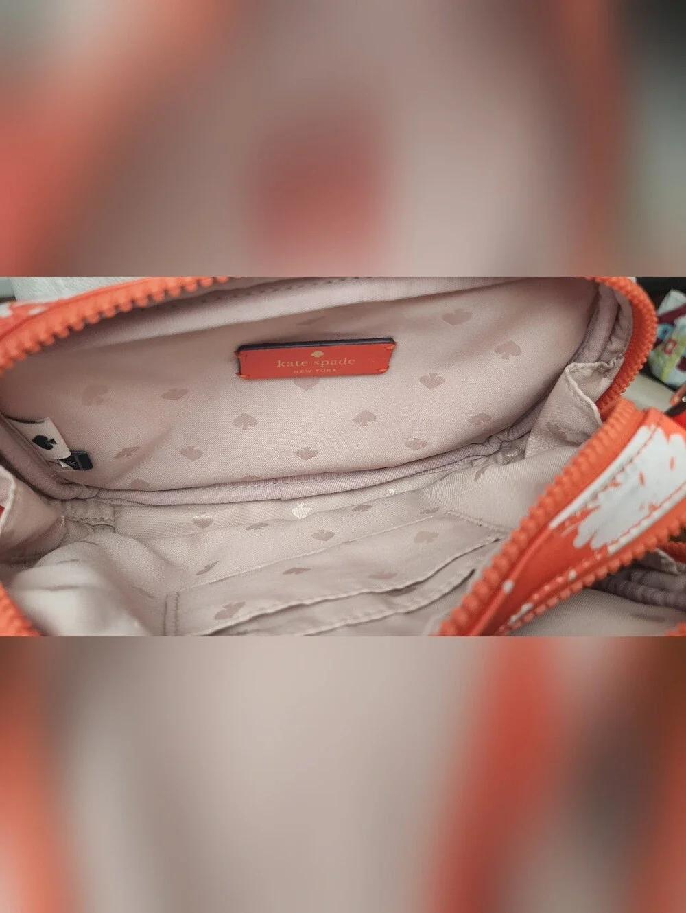 Kate Spade New York Women's Jae Mini Nylon Crossbody Bag Orange Small Camera Bag